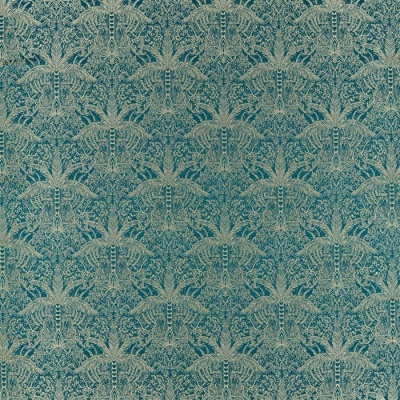 Clarke & Clarke Leopardo Fabric in Kingfisher